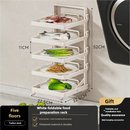 Axyaa Kitchen Foldable Side Dish Rack | Expandable Microwave Shelf & Tray Organizer