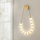 Axyaa Glass Ball Wall Lamp Cream - Modern Minimalist Bedroom Beads Decoration