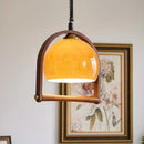 Axyaa Nordic Retro Orange Glass Pendant Chandelier LED Decoration