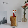 Axyaa Rattan Wicker Serving Baskets - 6 Styles for Household Utensil Storage