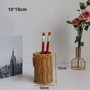 Axyaa Rattan Wicker Serving Baskets - 6 Styles for Household Utensil Storage
