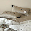 Axyaa Polka Dot Love Embroidered Lyocell Bedding Set 
Luxury Plant Fibre Duvet Cover Set