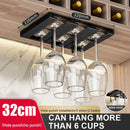 Axyaa Wine Glass Holder Rack Under Cabinet Shelf Storage Hooks Stand