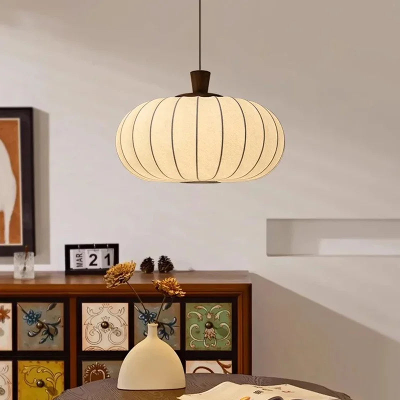 Axyaa Wabi Sabi Retro Chandelier Silk Pendant Light for Living Room and Restaurant