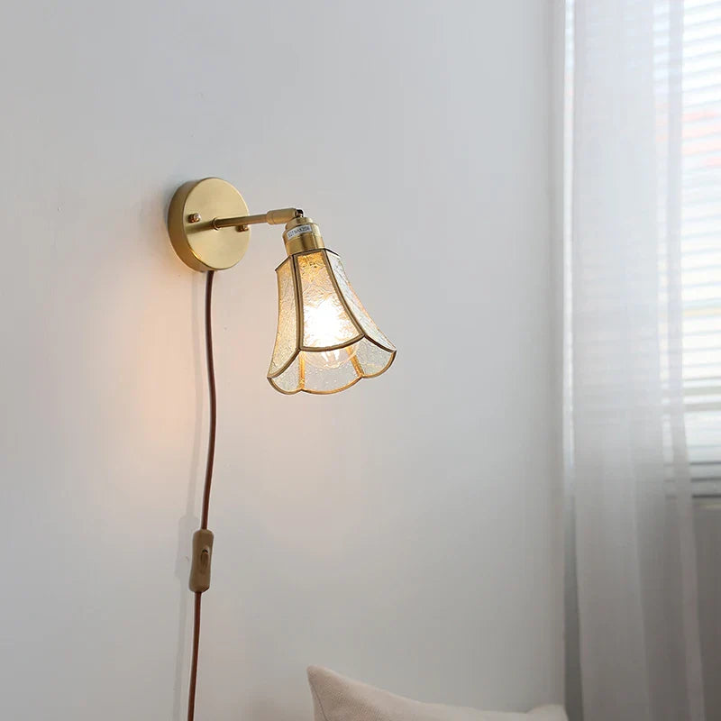 Axyaa Clear Glass LED Wall Sconce - Modern Nordic Stair Lighting for Home & Bathroom