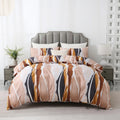 Geometric Boho Duvet Set + Pillowcase, 2/3pc Polyester Bedding, Single King Size, Axyaa Brand