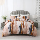 Geometric Boho Duvet Set + Pillowcase, 2/3pc Polyester Bedding, Single King Size, Axyaa Brand