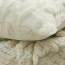 Axyaa White Plush 30x50 Rectangular Pillow Cover - Modern Soft Decor for Sofa & Living Room