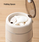 Axyaa Stainless Steel Thermal Lunch Box with Spoon - Double Layer Bento Box