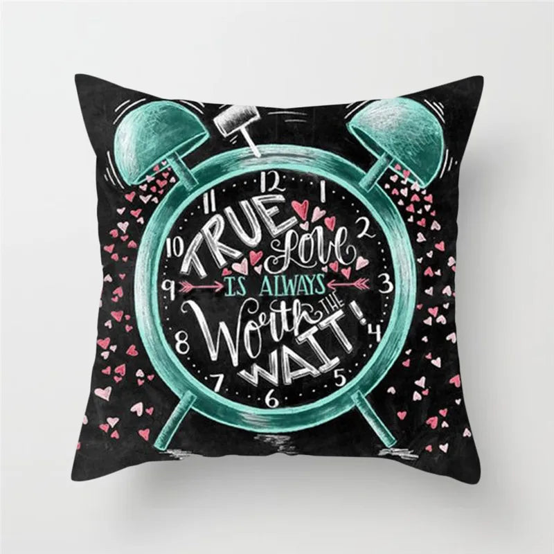 Axyaa Coffee Burger Wine Pie Juice Cushion Cover 45x45cm