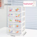 Axyaa Kawaii Plastic Drawer Organizer for Desk Storage & Makeup - Cute Stationery Holder