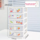 Axyaa Kawaii Plastic Drawer Organizer for Desk Storage & Makeup - Cute Stationery Holder