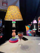 Axyaa Leopard Print Bedside Lamp: Stylish Fabric Desk Lamp for Bedroom and Study