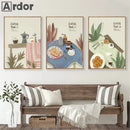 Nordic Coffee Kitchen Art | Axyaa Food Print Poster for Modern Dining Room Decor