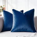 Axyaa Black White Velvet Pillow Covers Modern Home Decor Accent Sofa Bed