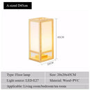 Axyaa Japanese Solid Wood LED Floor Lamp for Living Room Bedroom Tea Table Lighting