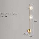 Axyaa Nordic Glass Wall Light Modern Metal Wall Sconce for Bedroom