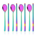 Axyaa 8-Piece Stainless Steel Flatware Set with Mirror Finish