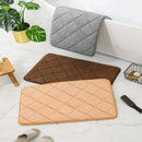Axyaa Diamond Embossed Memory Foam Bath Mat - Grey - Various Sizes