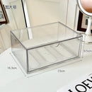 Axyaa Acrylic Makeup Storage Box Set with Drawer & Cotton Swab Organizer