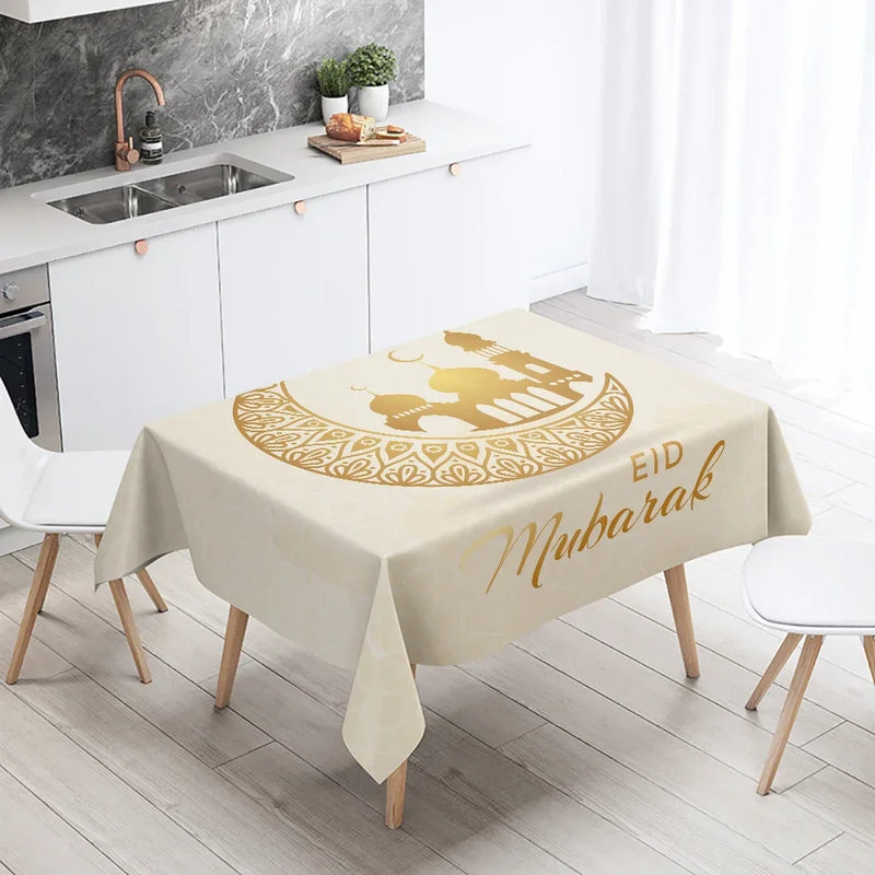 Elegant Ramadan Calligraphy Tablecloth by Axyaa