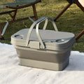 Axyaa Outdoor Folding Picnic Storage Box - Waterproof & Portable Organizer Basket