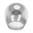 Axyaa Grey Handblown Art Glass Oval Shade for Ceiling & Wall Lights