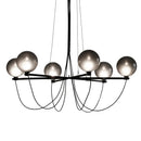 Axyaa Glass Chandelier: Modern Personalized Pendant Light for Living Room & Dining Room