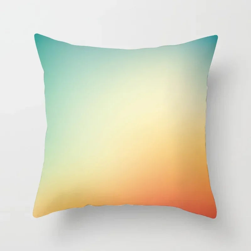 Gradient Ice Cream Color Polyester Pillow Cover by Axyaa - 45x45CM