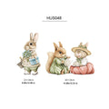 Axyaa Boho Rabbit Mushroom Animals Nursery Wall Decals for Kids' Room