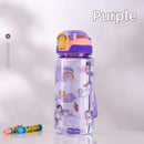 Axyaa Dinosaur Kids Water Bottle - Leakproof 600ml Sippy Cup with Silicone Straw