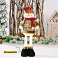 Axyaa Christmas Snowflake Santa Claus Elk Plaid Cloth Doll Ornament Navidad Noel