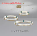 Axyaa Italian-Style Grand Villa Crystal Chandelier, Modern Minimalist Lighting Fixtures for Dining Room & Bedroom