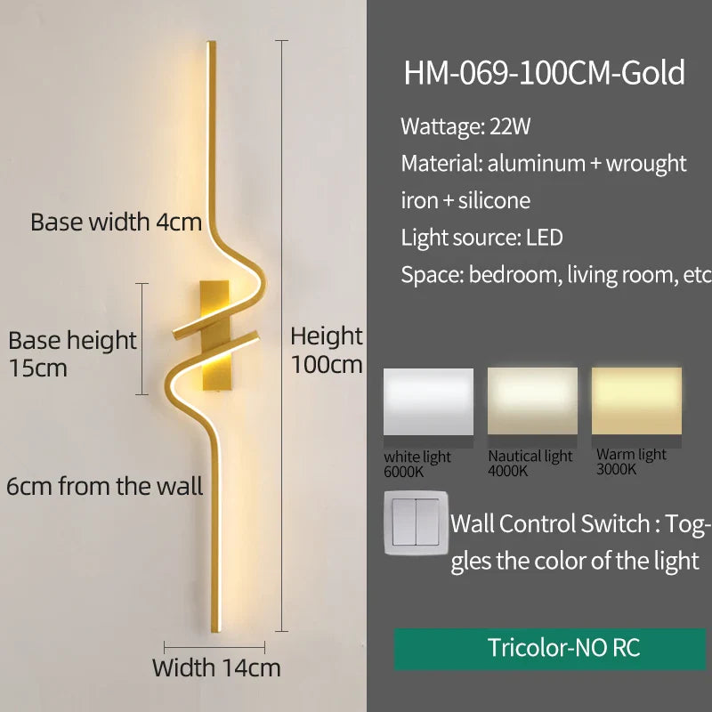 Axyaa Minimalist LED Wall Sconce for Bedroom & Living Room