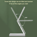 Axyaa Foldable LED Desk Lamp with Clock and USB Charging