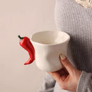 Axyaa Creative Pepper Handle Ceramic Mug for Coffee Lovers