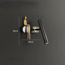 Axyaa Copper Wall Lamp: Nordic Design, LED Light, Rotatable Bedside Luxury