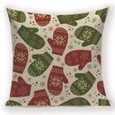 Elk Snowflake Santa Claus Gloves Christmas Pillowcase by Axyaa