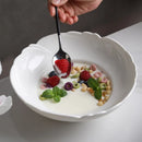 Axyaa Ceramic Dessert Bowl Sugar Water Premium Set Petal Underglaze Color Straw Hat