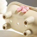 Axyaa Bowknot Design Soap Dish: Cute Plastic Soap Holder for Bathroom Accessories