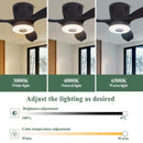 Axyaa RGB Bluetooth Music Ceiling Fan Light Remote Control LED Lamp for Indoor Decor.