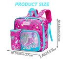 Girls Lunch Bag Axyaa - Washable, Adjustable Strap, Cute Design, Side Pocket, Water Bottle Slot