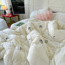 Axyaa Waxy Cotton Soybean Quilt Core, Cute Embroidery, Thickened Winter Quilt