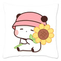 Cute Panda Bears Printed Pillow Case for Sofa Decoration by Axyaa