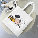 Axyaa Cartoon Dog Tote Bag - Foldable Shoulder Bag for Women and Students