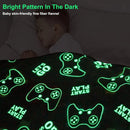 Axyaa Glow Gaming Blanket - Game Controller Throw Gift - Luminous & Fun Blanket
