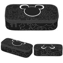Axyaa Mickey Mouse Pencil Bag: High Capacity Makeup and Stationery Case