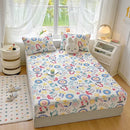 Axyaa Silk Printing Latex Mattress Set - Summer Cool Breathable Mesh - 3-Piece