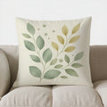 Axyaa Elegant Leaf & Dots Throw Pillow Cover