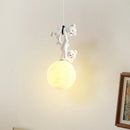 Axyaa Bear Lamp: Resin Bear Nursery Room Hanging Light for Kids Bedroom